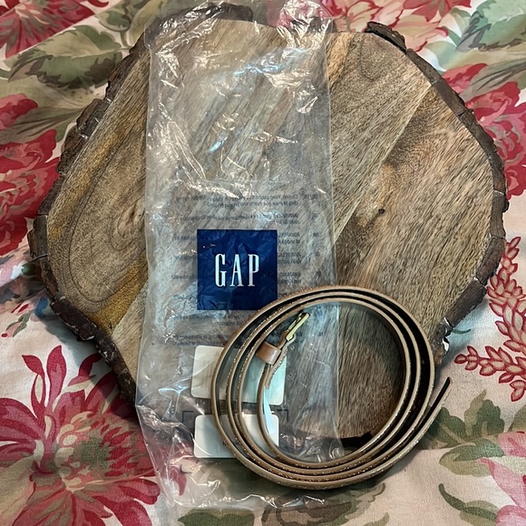 Vtg GAP Size XXL Glitter Metallic Gold Disco Belt Gold Closure SKINNY BELT NEW - Picture 4 of 16